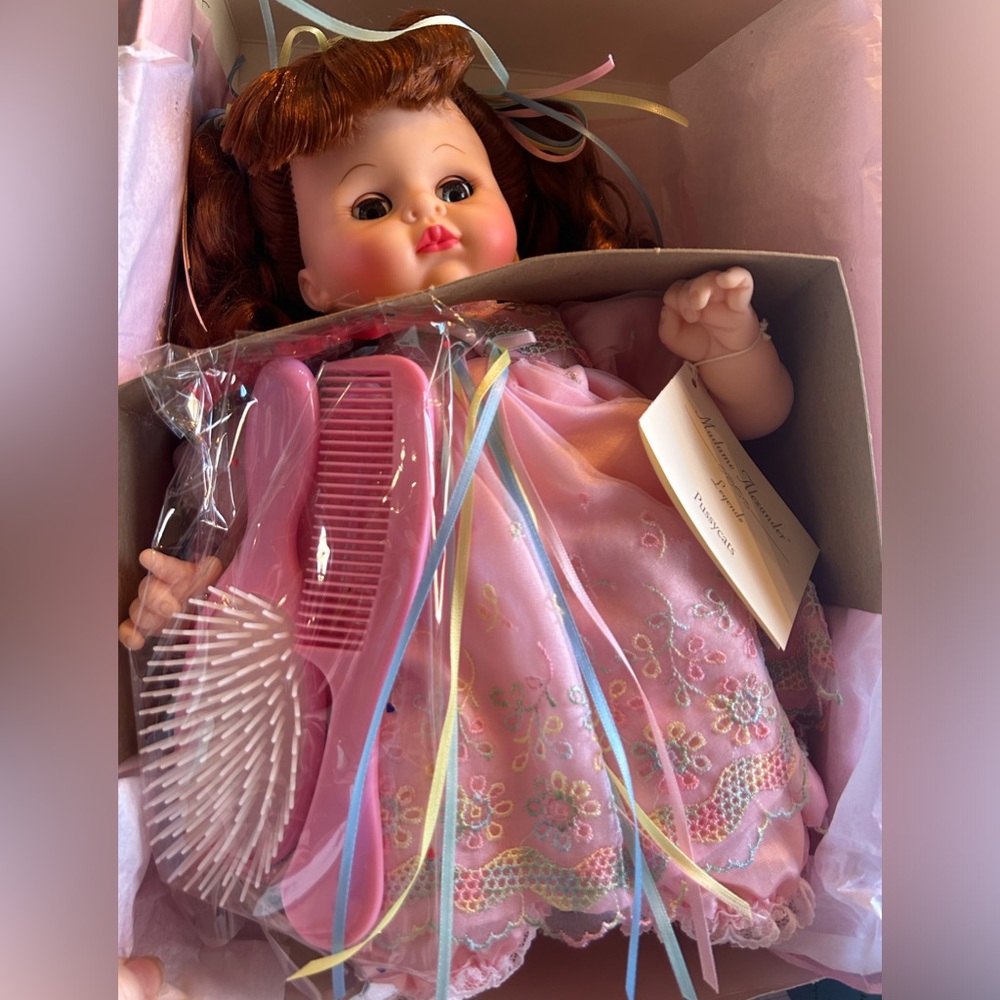 Madame Alexander baby doll-Rainbow Pussycat -Auburn hair